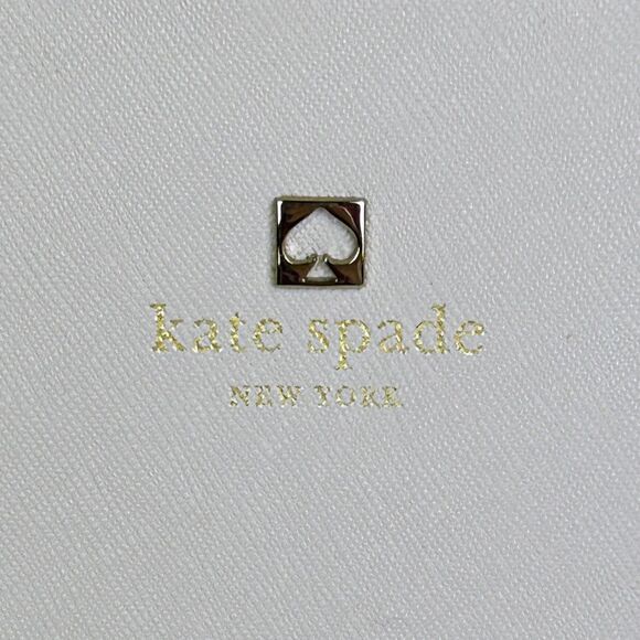 Kate Spade Charlotte Street Reena Tote Shoulder Bag Cream Crosshatch Leather - Picture 9 of 16